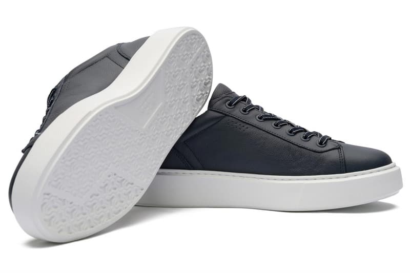 Navy Sneakers Genuine Leather