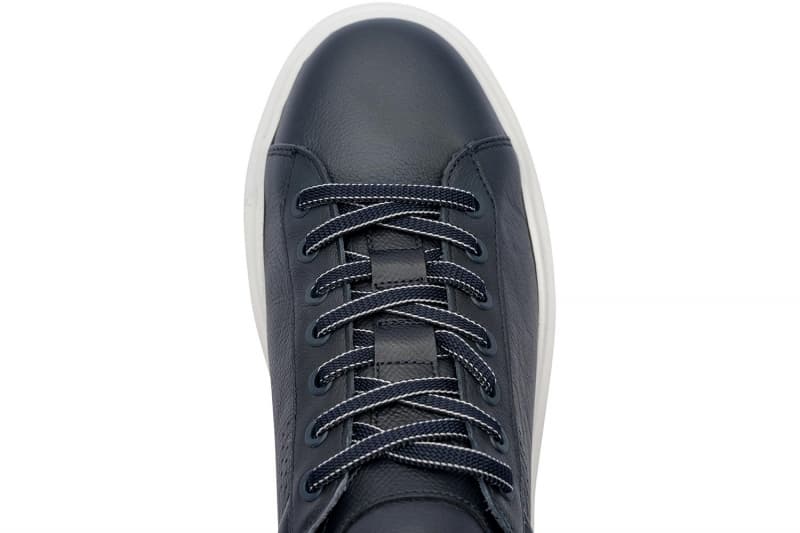 Navy Sneakers Genuine Leather