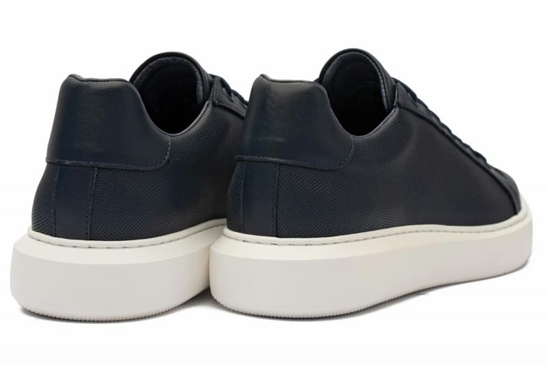 Navy Sneakers Genuine Leather