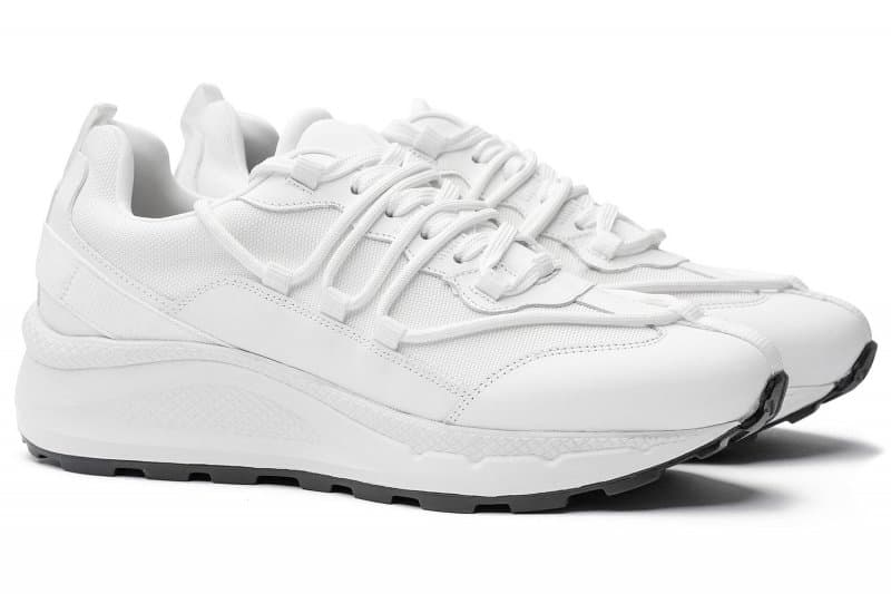 White natural leather sneakers