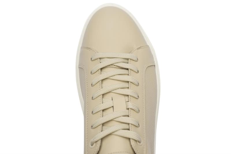 Natural leather beige sneakers
