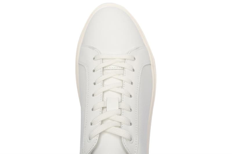 White natural leather sneakers