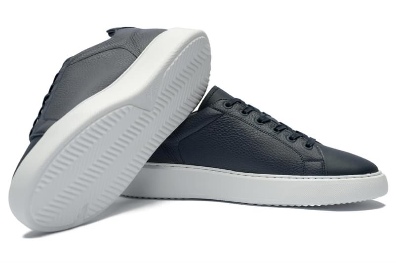 Navy Sneakers Genuine Leather
