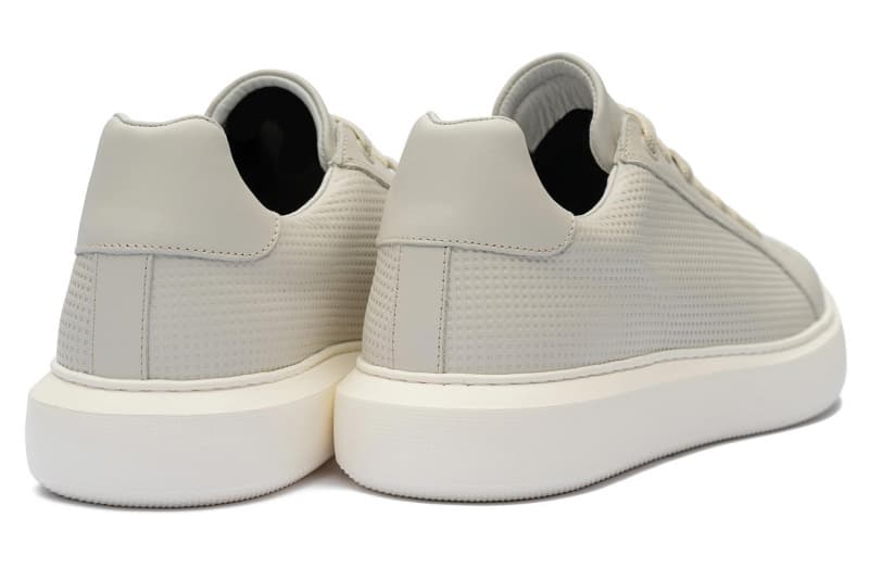 White natural leather sneakers