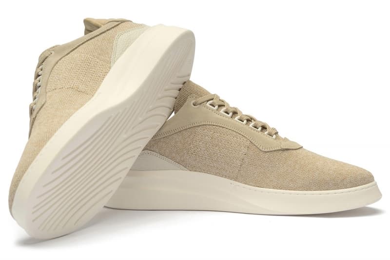 Natural leather beige sneakers