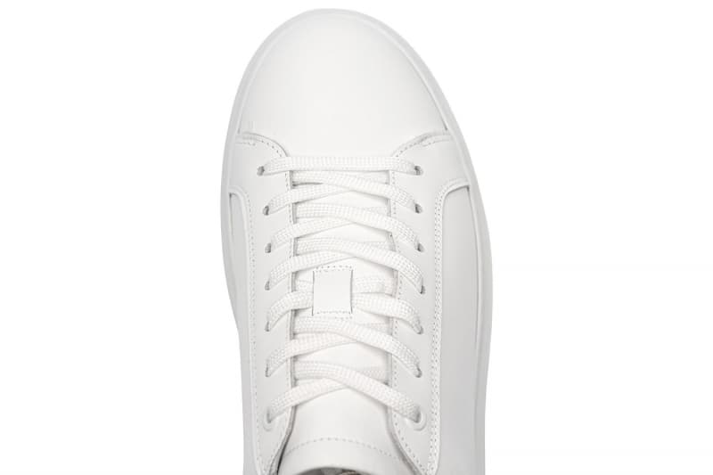 White natural leather sneakers