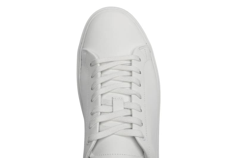White natural leather sneakers