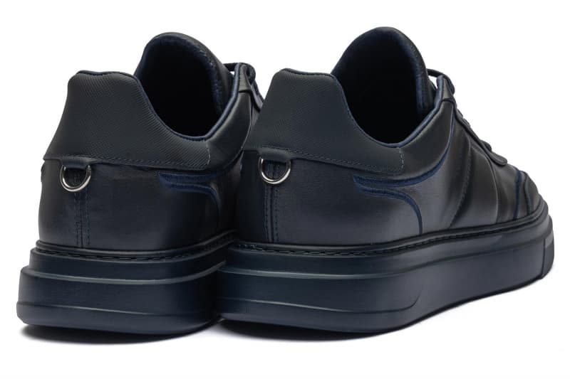 Navy Sneakers Genuine Leather